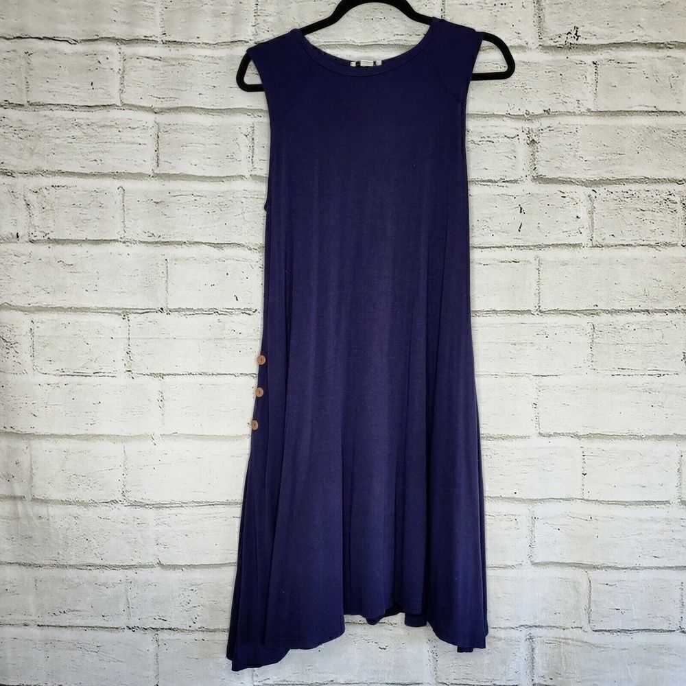 Simply Noelle Sleeveless Rayon Jersey Womens Dress Navy Blue XS Size 4-6
